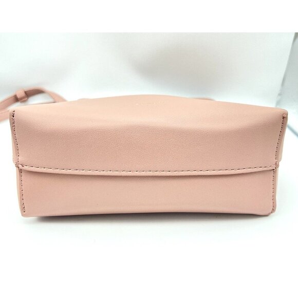 Samara Anthropologie Vegan Leather Crossbody Bag Purse Peony Pink Festival - Picture 4 of 5